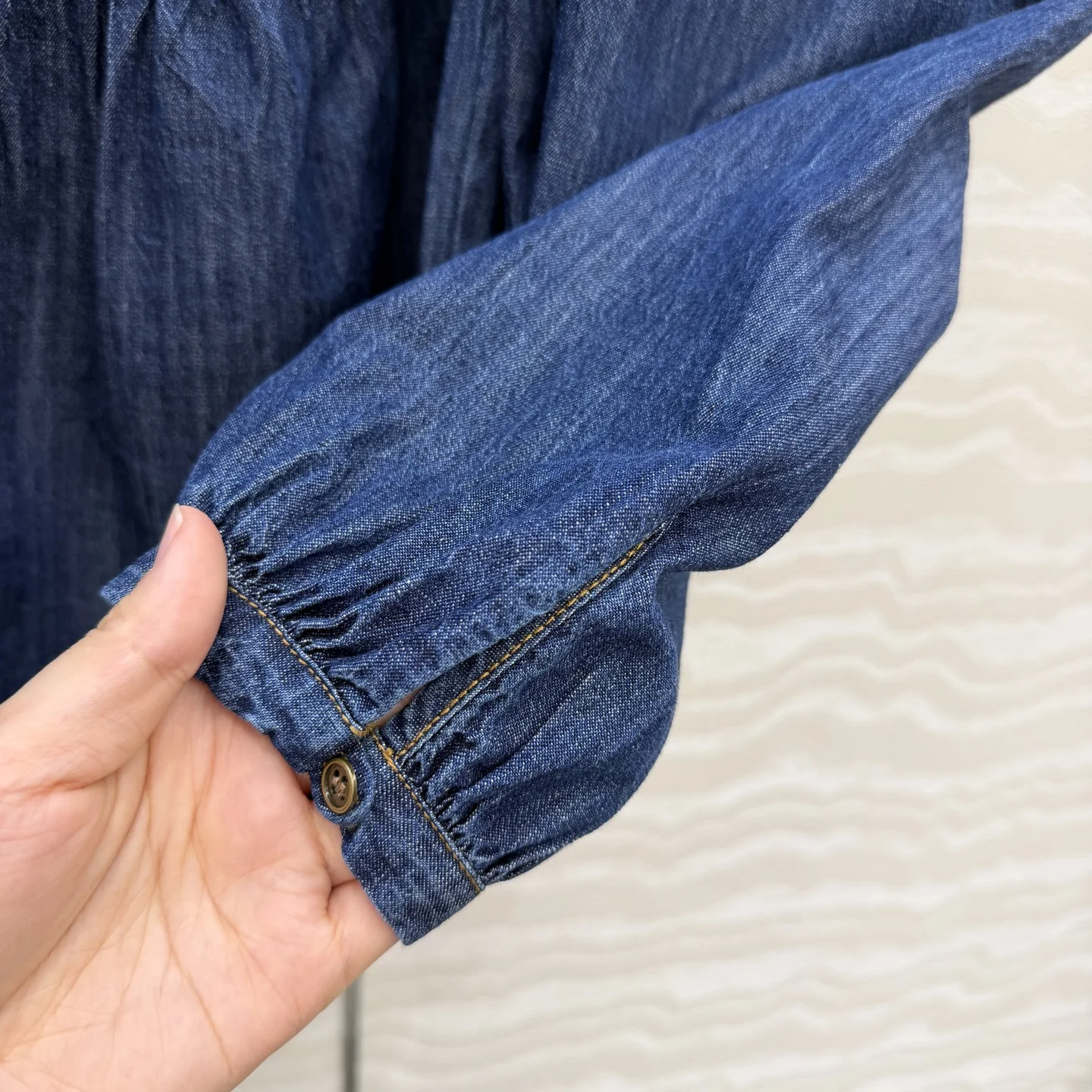 SAINT LAURENT Shirts Cotton Denim Blue S B40202609061258 - Image 7