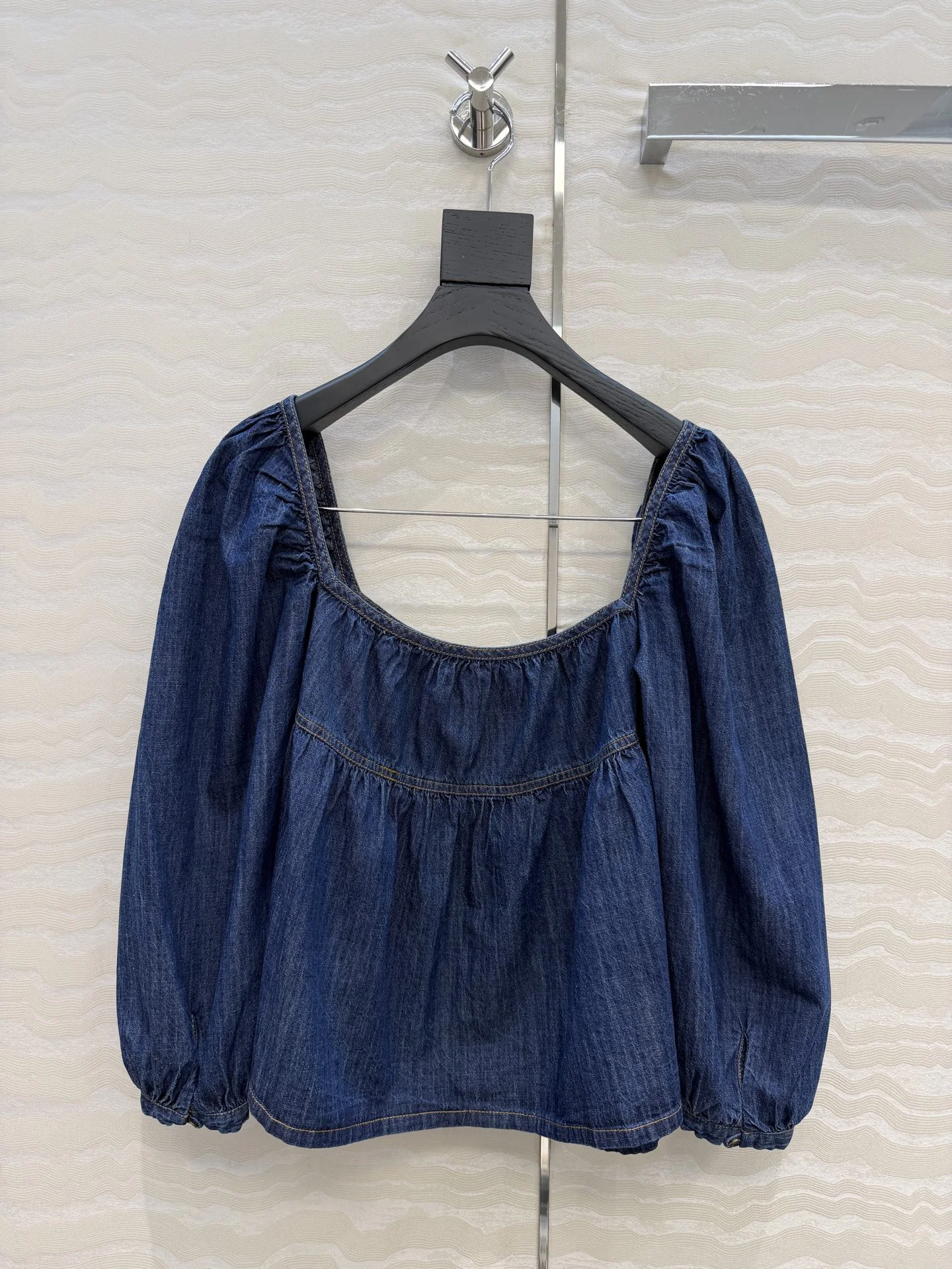 SAINT LAURENT Shirts Cotton Denim Blue S B40202609061258 - Image 9