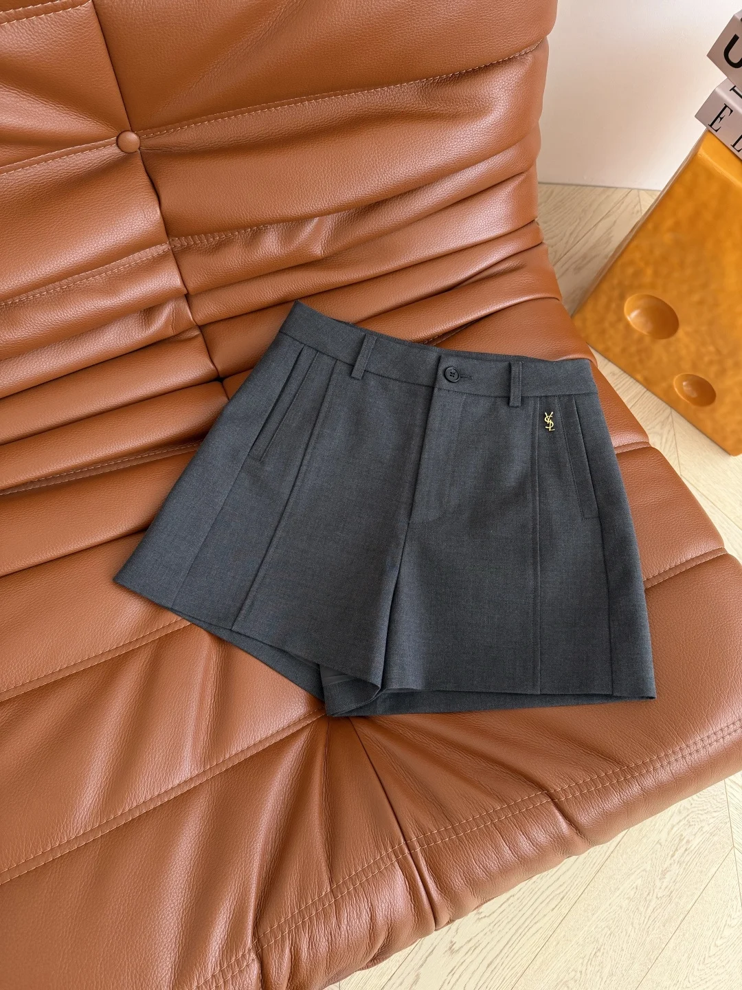 SAINT LAURENT Shorts Black-Brown-Grey S-L B05202609061731 - Image 3