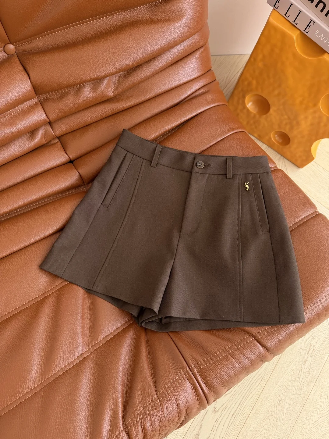 SAINT LAURENT Shorts Black-Brown-Grey S-L B05202609061731 - Image 5