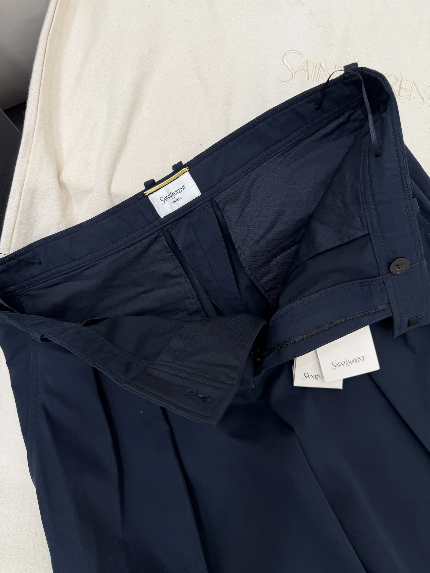 SAINT LAURENT Shorts Navy Blue S-L C25202609063624 - Image 4