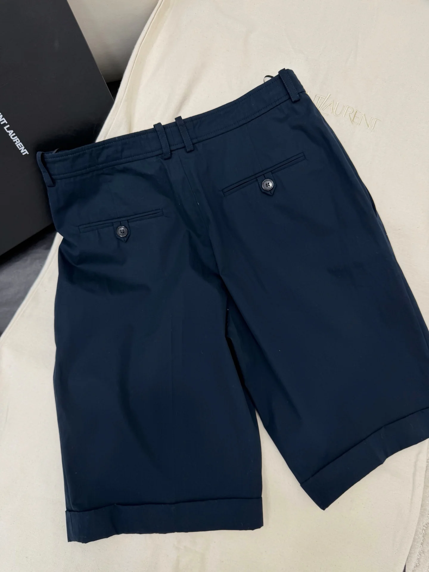 SAINT LAURENT Shorts Navy Blue S-L C25202609063624 - Image 9