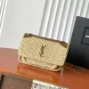 SAINT LAURENT Shoulder Bags Woven Leather Beige-Brown 22X16X12CM E80202609090439