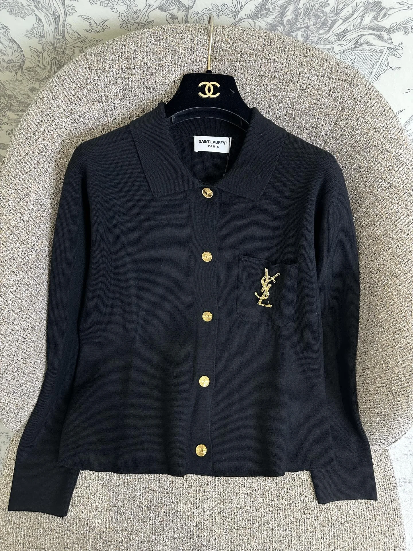 SAINT LAURENT Sweaters Black-Gold S-M-L B55202609062773 - Image 4