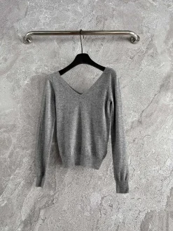 SAINT LAURENT Sweaters Cashmere Gray S-M-L B95202609062456