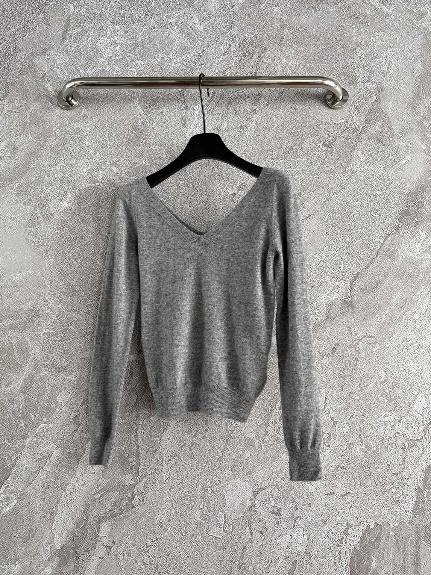 SAINT LAURENT Sweaters Cashmere Gray S-M-L B95202609062456