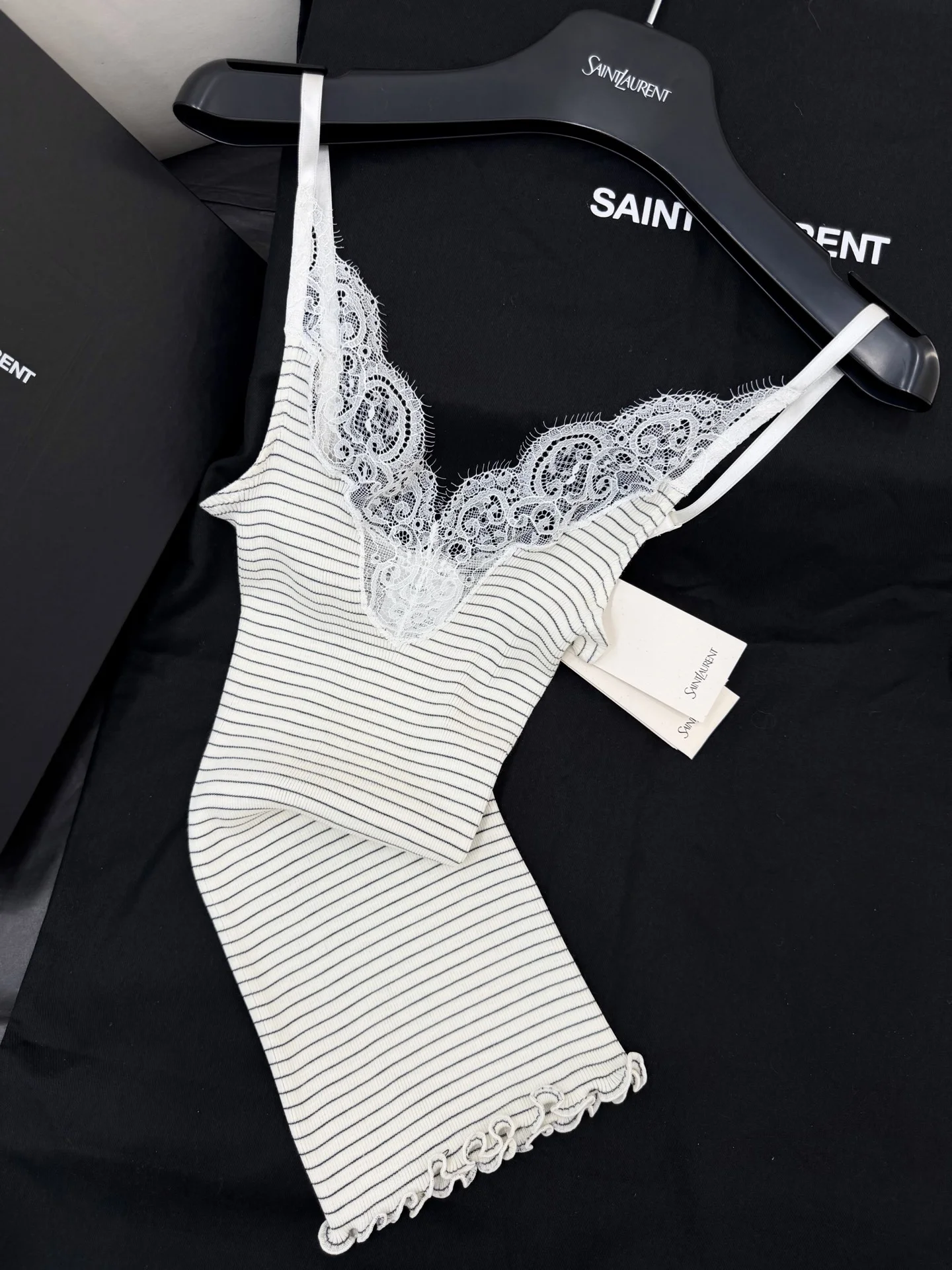 SAINT LAURENT Sweaters Wool Blend White-Black S-L C85202609060996