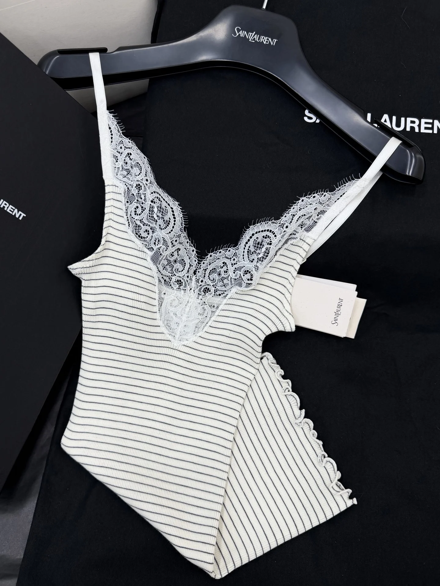 SAINT LAURENT Sweaters Wool Blend White-Black S-L C85202609060996 - Image 2