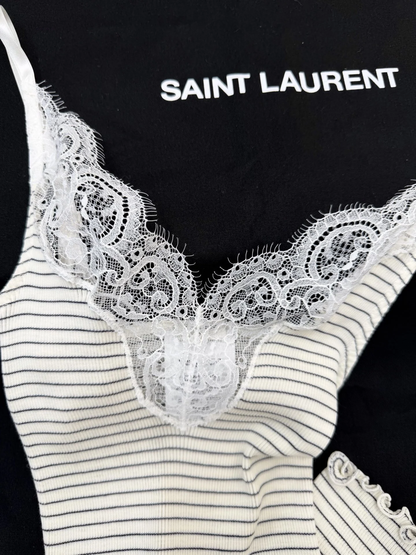 SAINT LAURENT Sweaters Wool Blend White-Black S-L C85202609060996 - Image 3