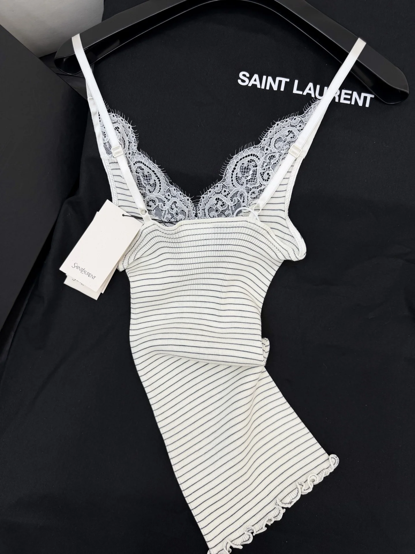 SAINT LAURENT Sweaters Wool Blend White-Black S-L C85202609060996 - Image 9