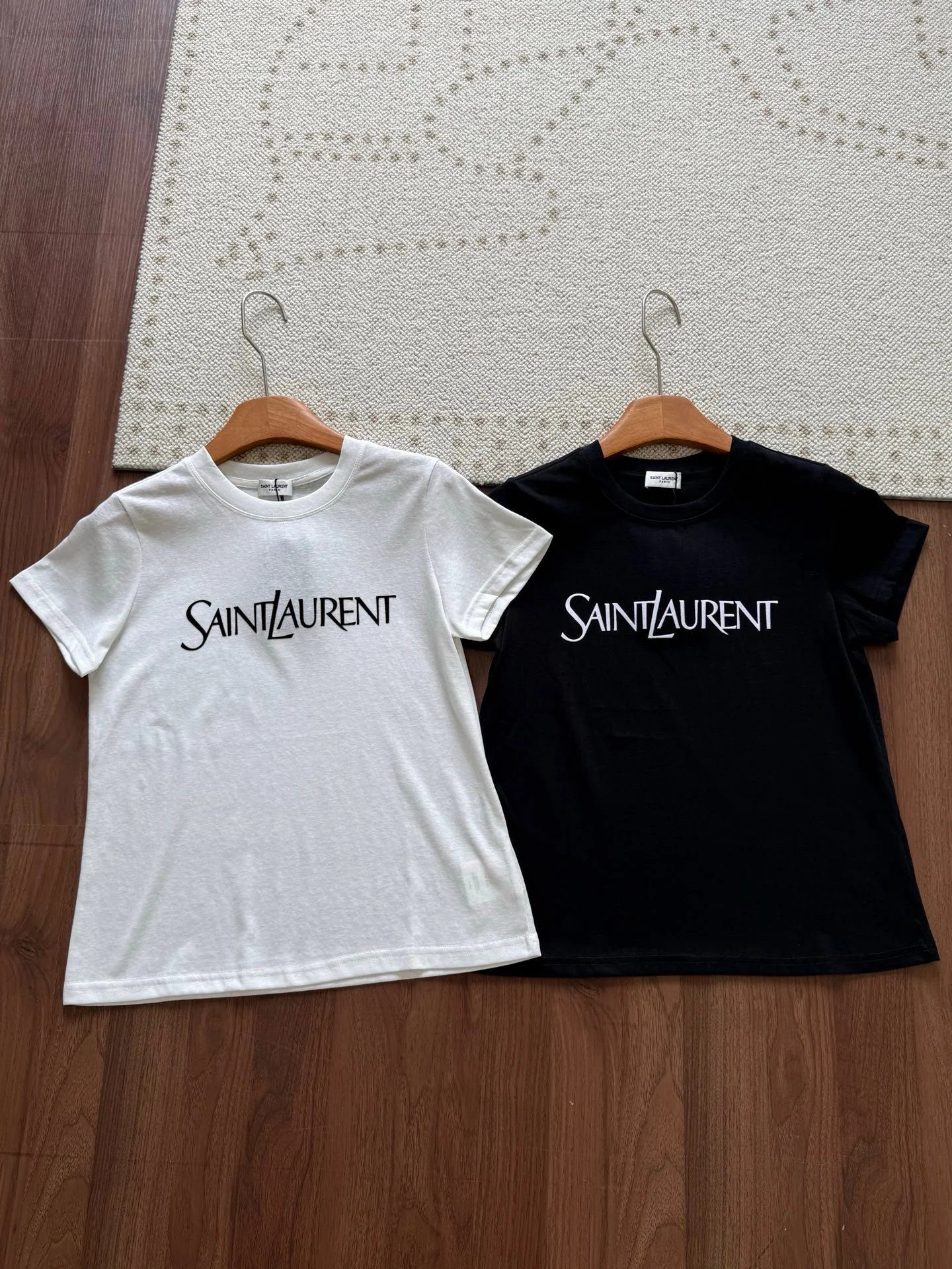 SAINT LAURENT T-shirts Cotton White-Black S M L A50202609063549