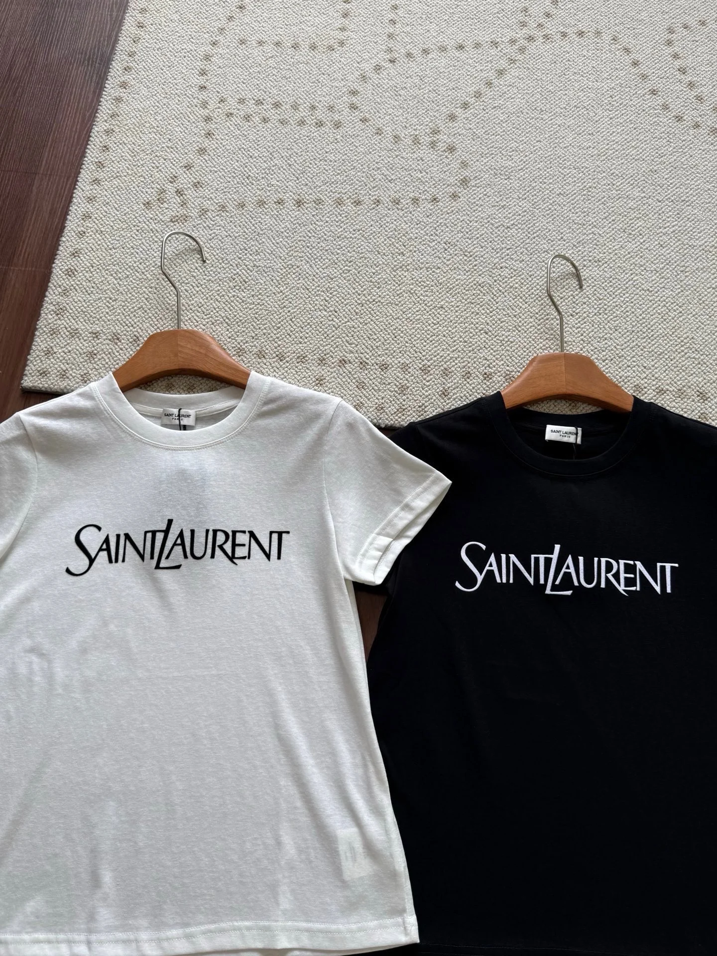 SAINT LAURENT T-shirts Cotton White-Black S M L A50202609063549 - Image 2