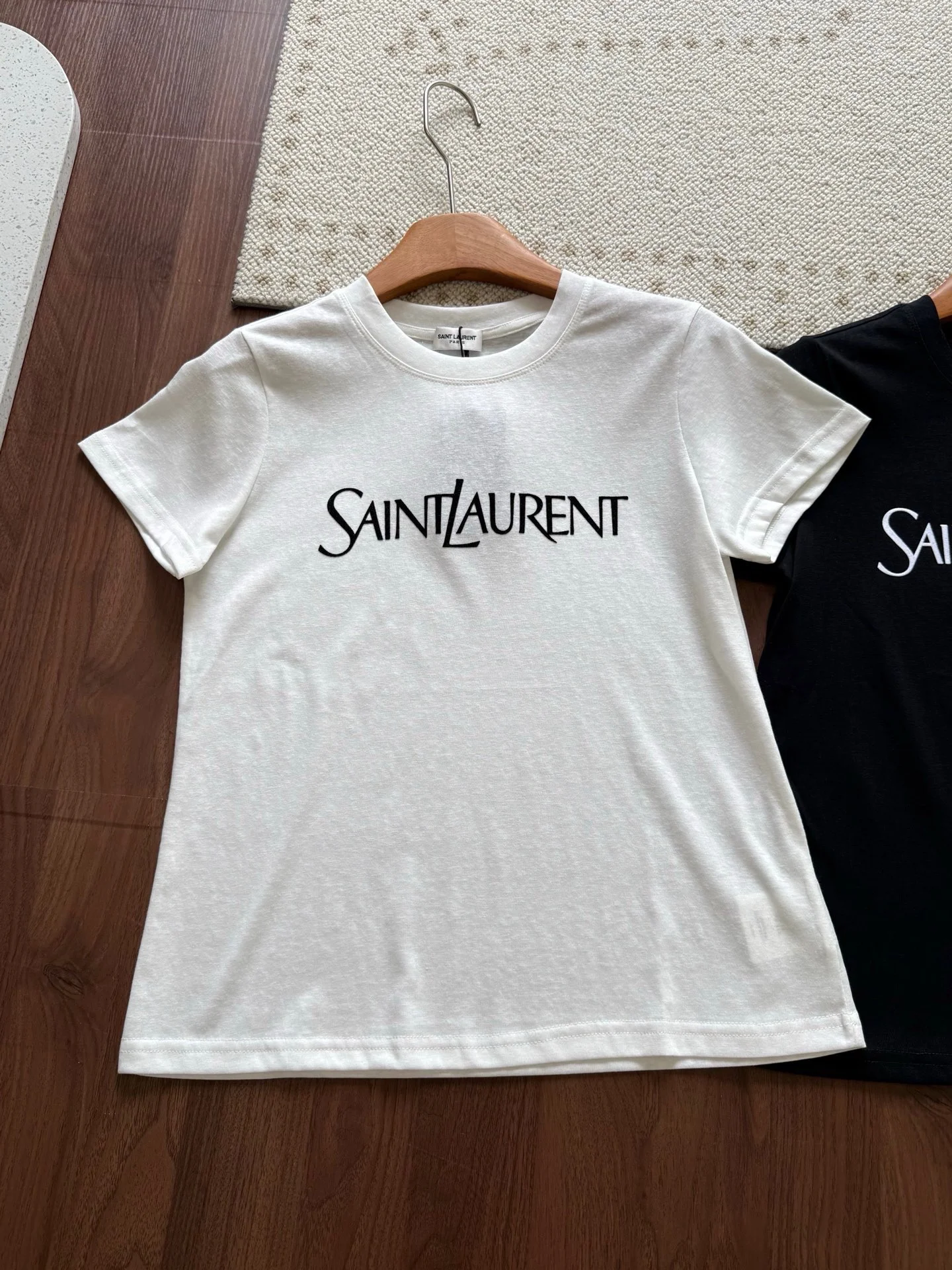 SAINT LAURENT T-shirts Cotton White-Black S M L A50202609063549 - Image 3