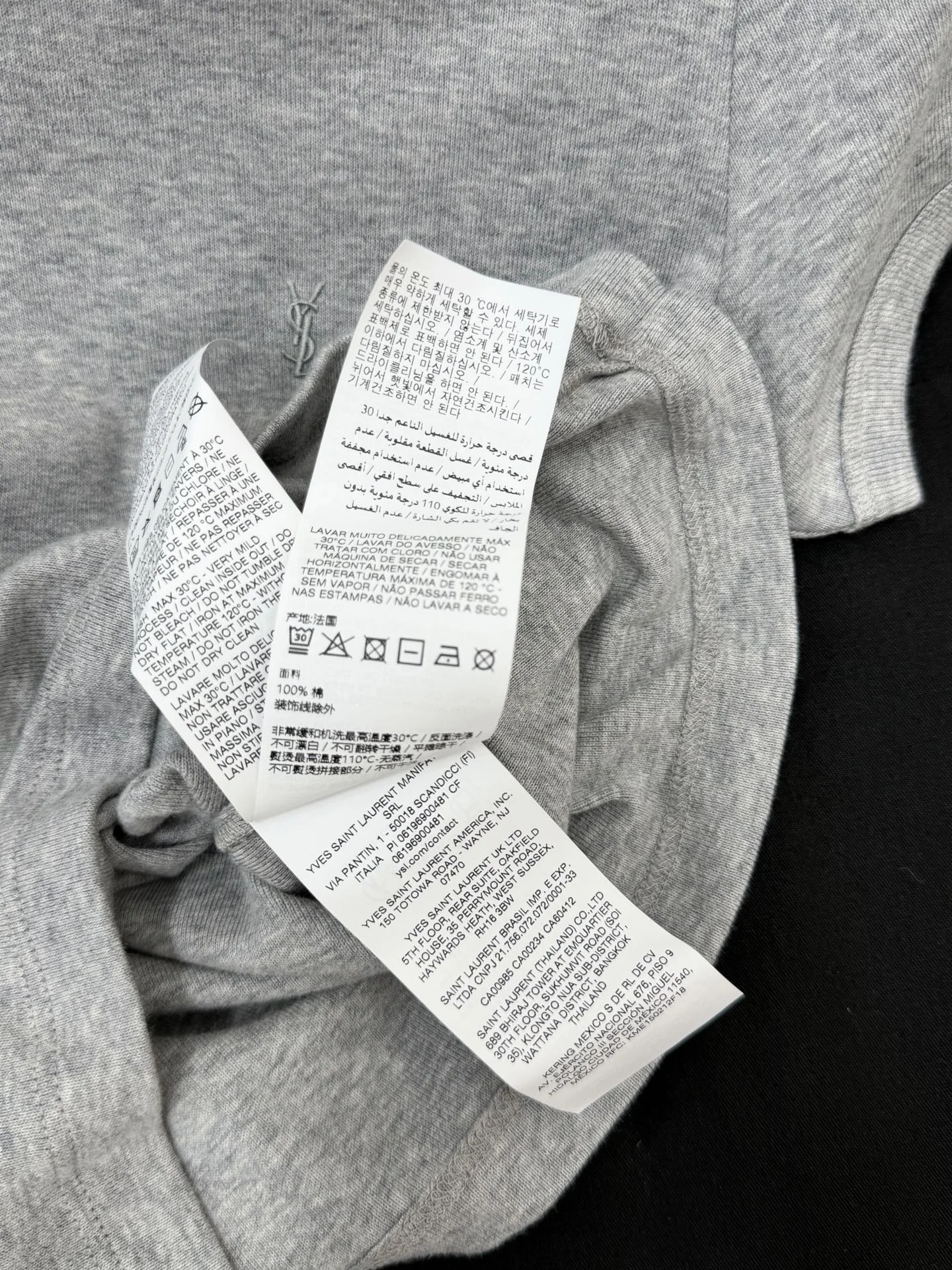 SAINT LAURENT T-shirts Grey S-L A95202609062950 - Image 6