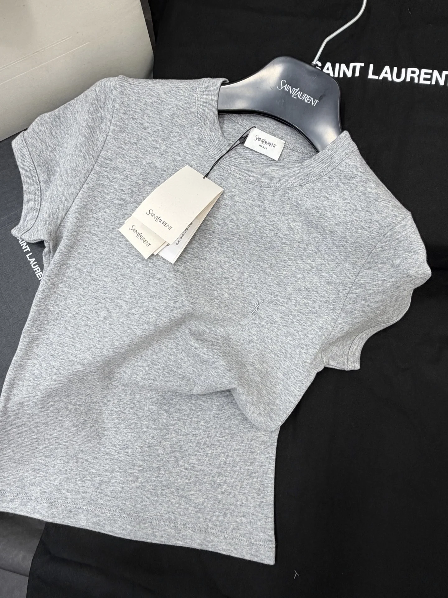 SAINT LAURENT T-shirts Grey S-L A95202609062950 - Image 8