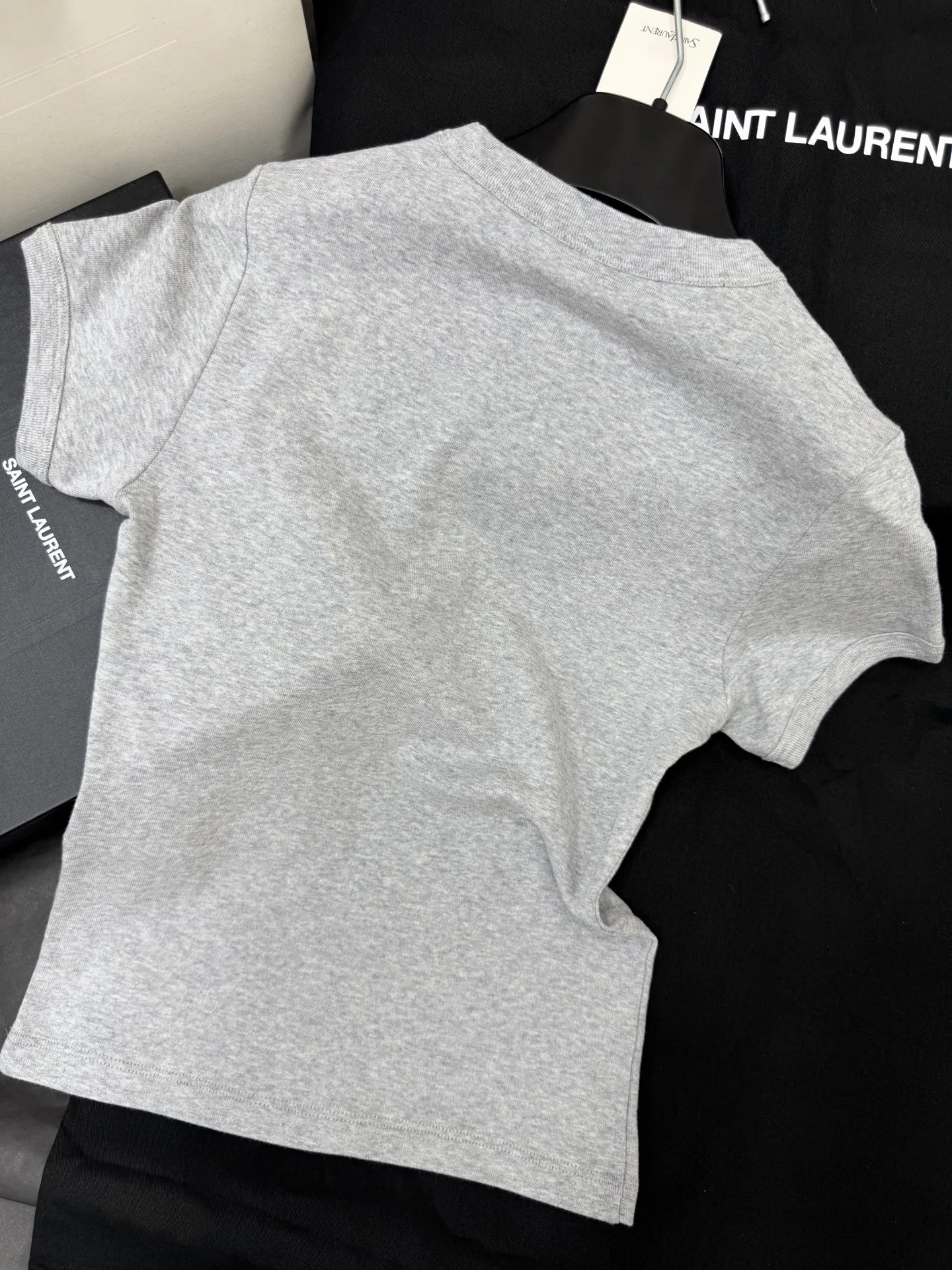 SAINT LAURENT T-shirts Grey S-L A95202609062950 - Image 9