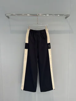 SAINT LAURENT Trousers Black-Cream S-L B20202609061225