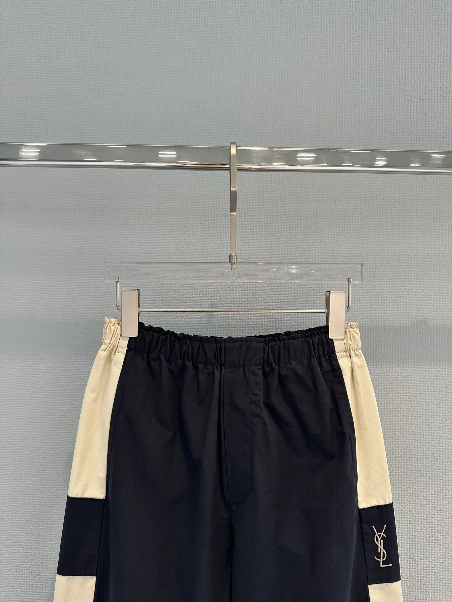 SAINT LAURENT Trousers Black-Cream S-L B20202609061225 - Image 3