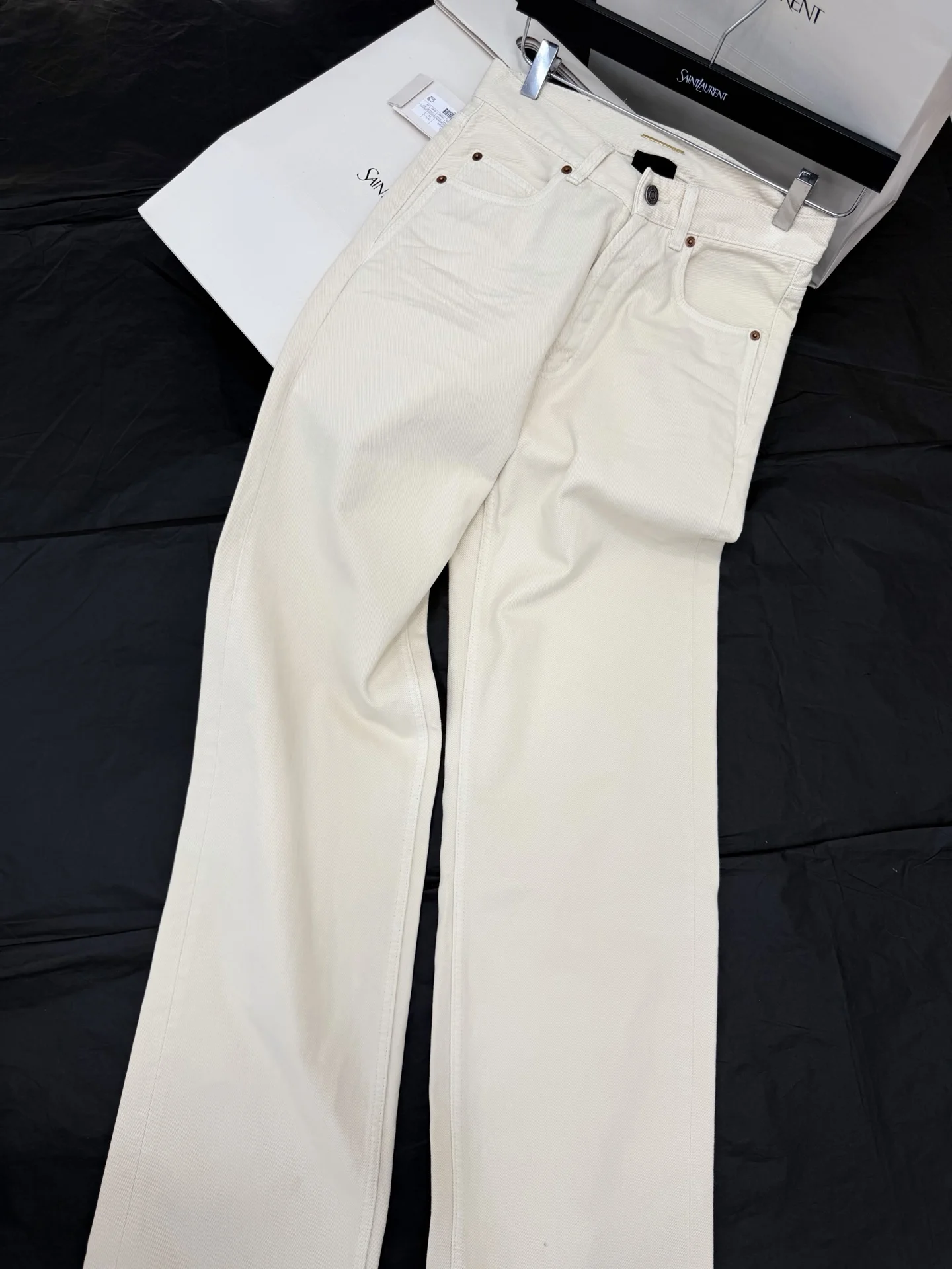SAINT LAURENT Trousers Cream S-L C85202609062954