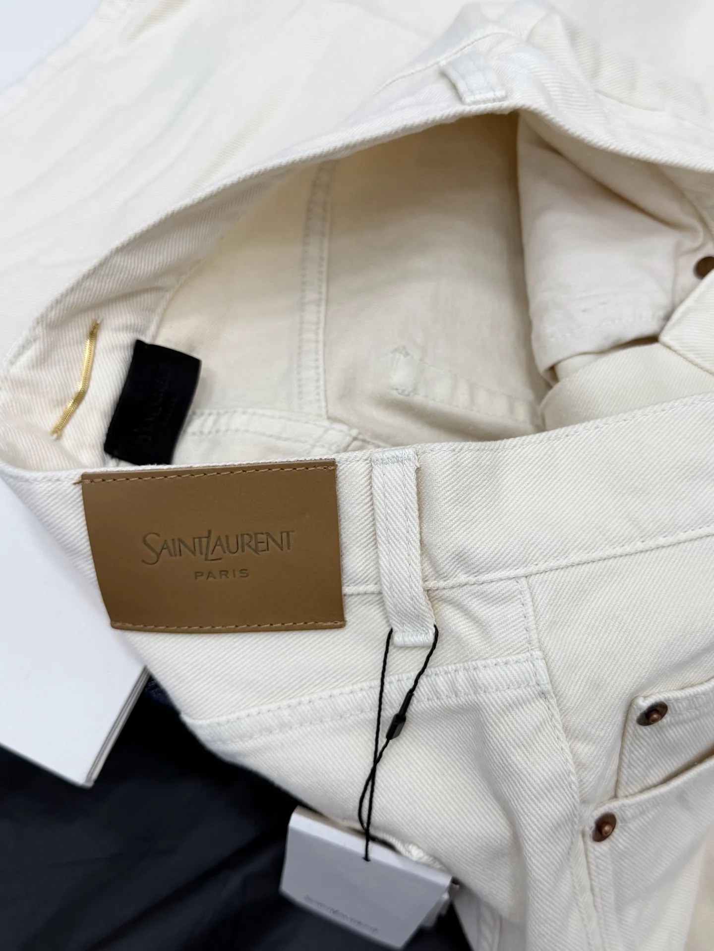 SAINT LAURENT Trousers Cream S-L C85202609062954 - Image 3