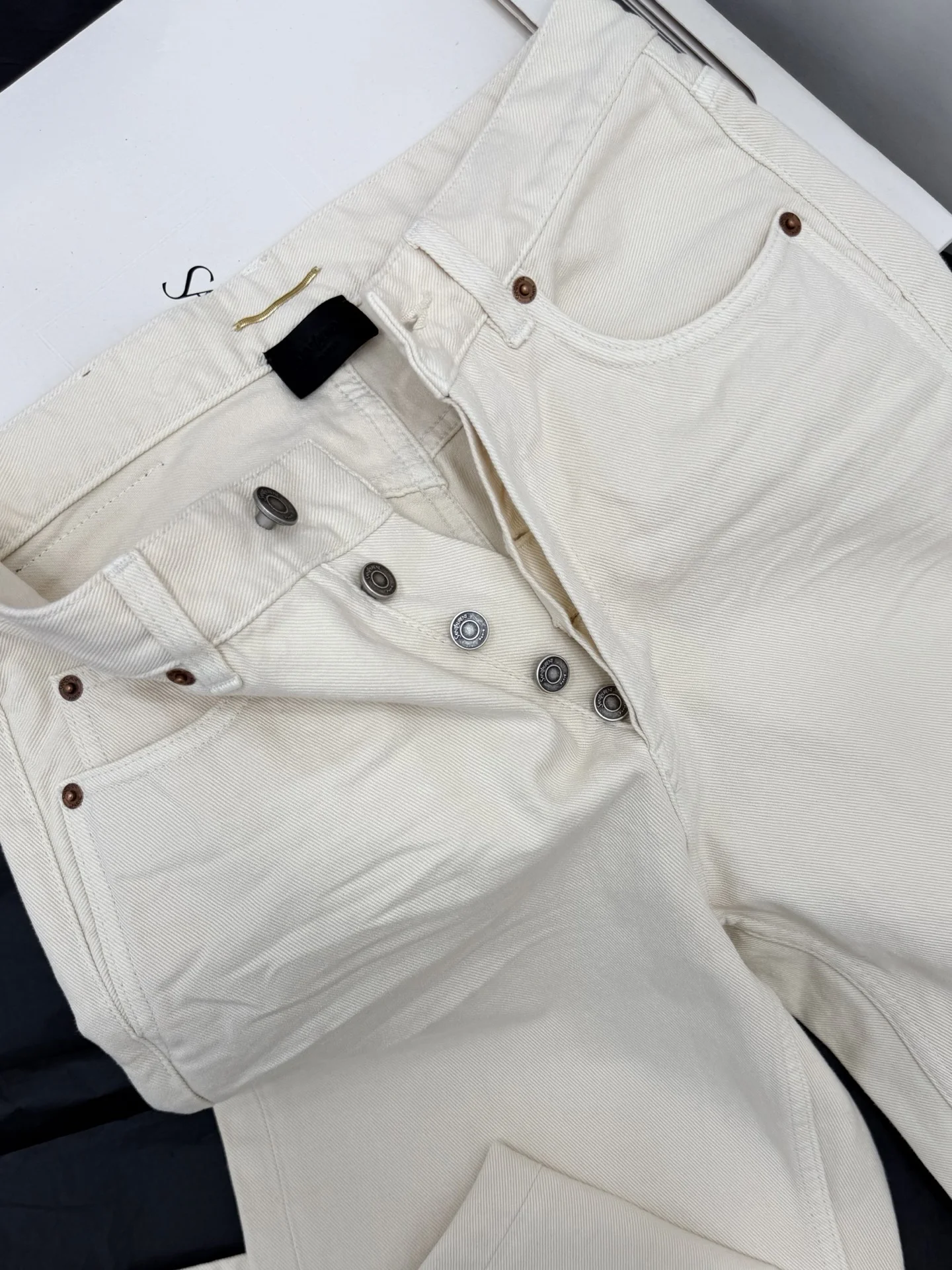 SAINT LAURENT Trousers Cream S-L C85202609062954 - Image 5