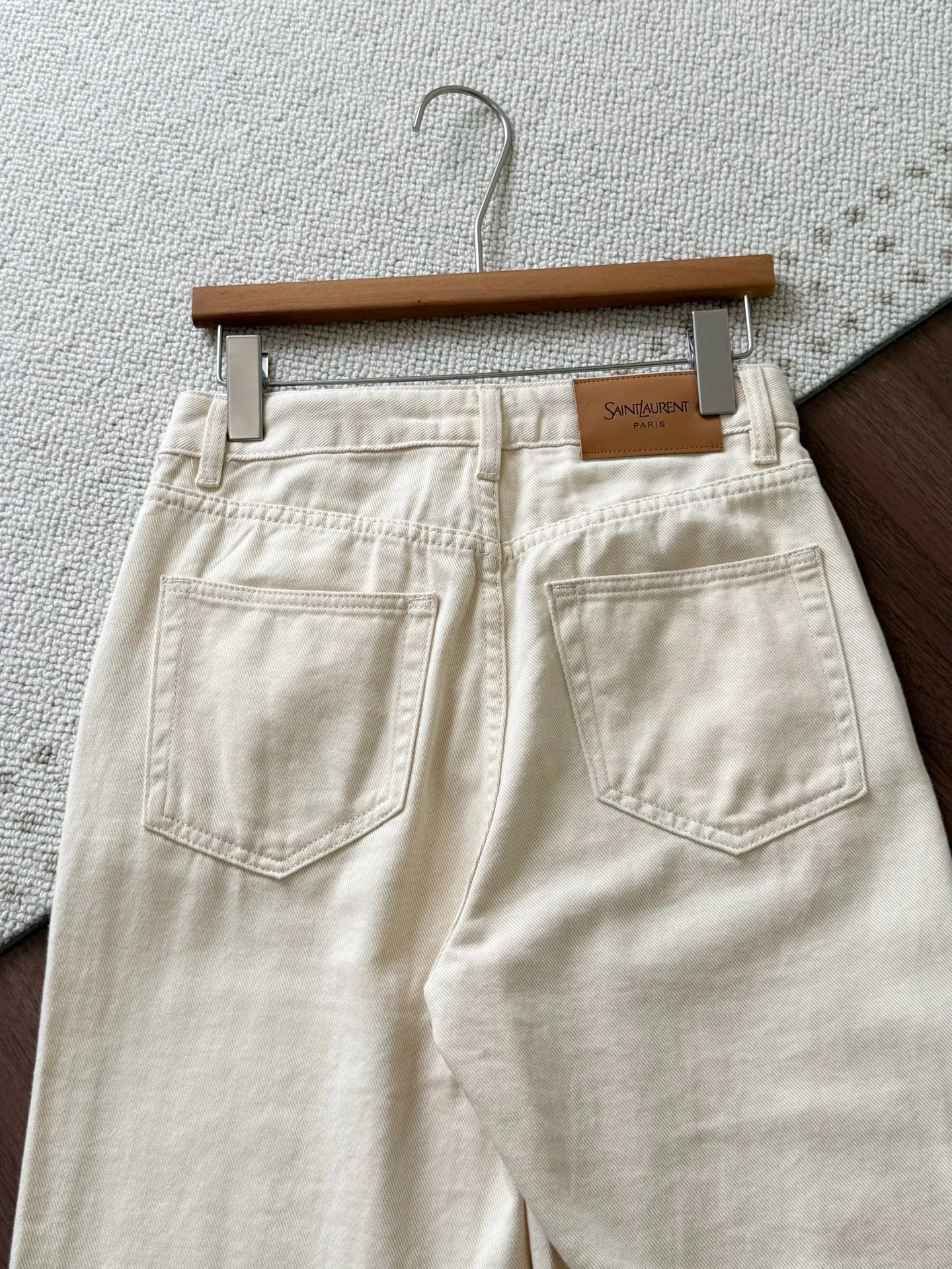 SAINT LAURENT Trousers Lightweight Cotton Beige 25-30 B35202609063552 - Image 2
