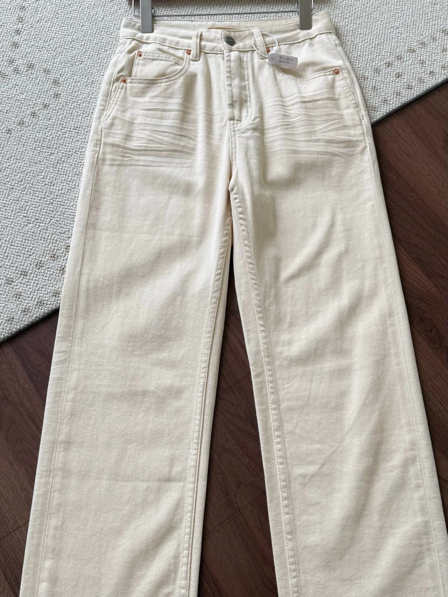 SAINT LAURENT Trousers Lightweight Cotton Beige 25-30 B35202609063552 - Image 4