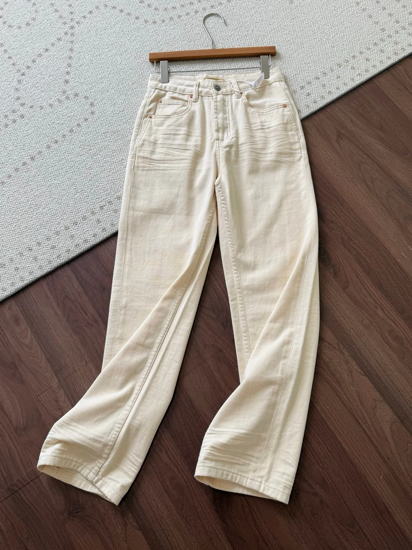 SAINT LAURENT Trousers Lightweight Cotton Beige 25-30 B35202609063552 - Image 6