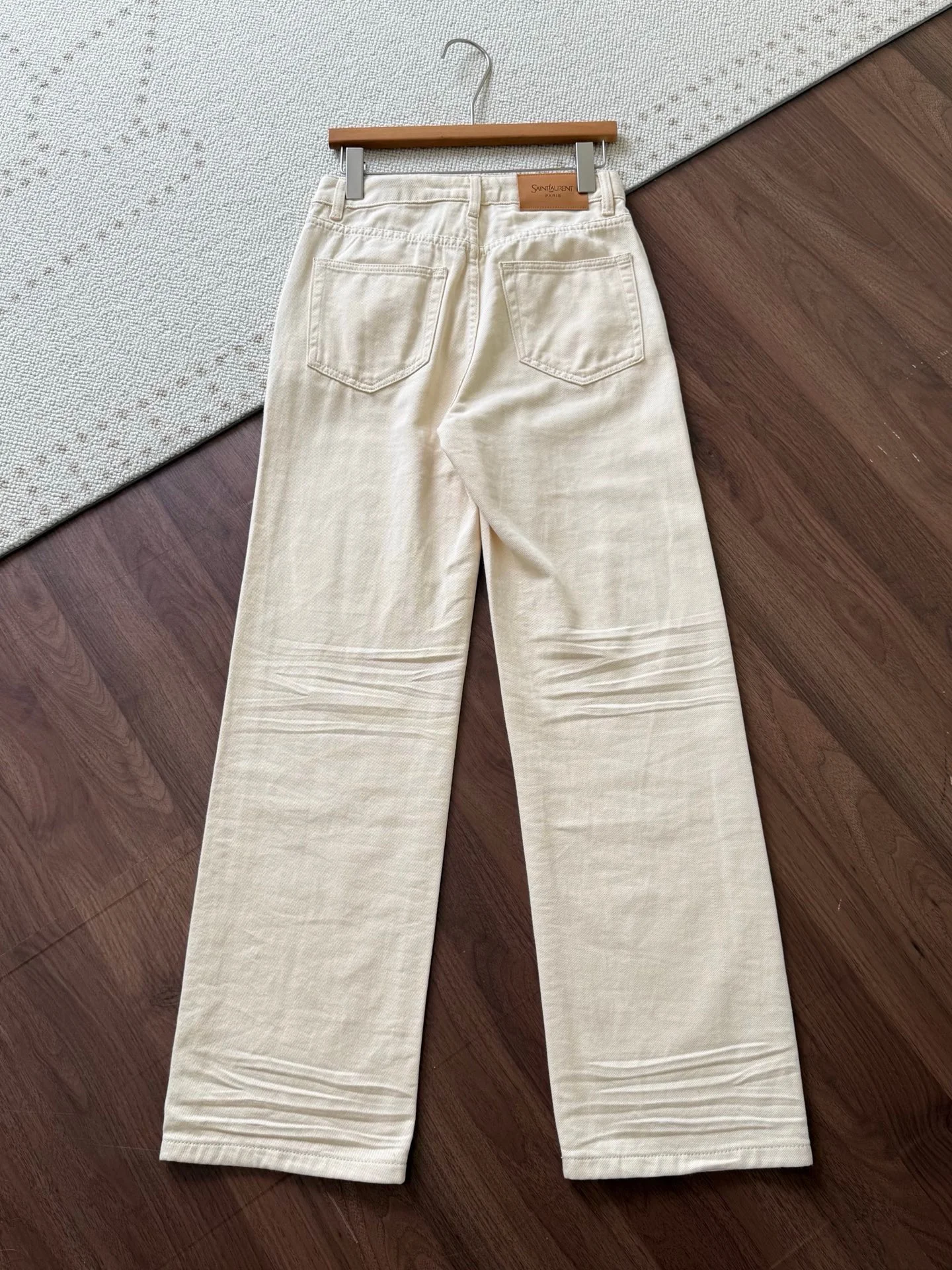 SAINT LAURENT Trousers Lightweight Cotton Beige 25-30 B35202609063552 - Image 9