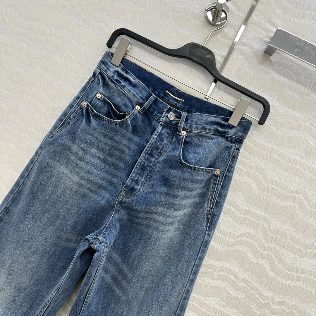 SAINT LAURENT Trousers Organic Cotton Denim Blue XS-L C20202609061255 - Image 4