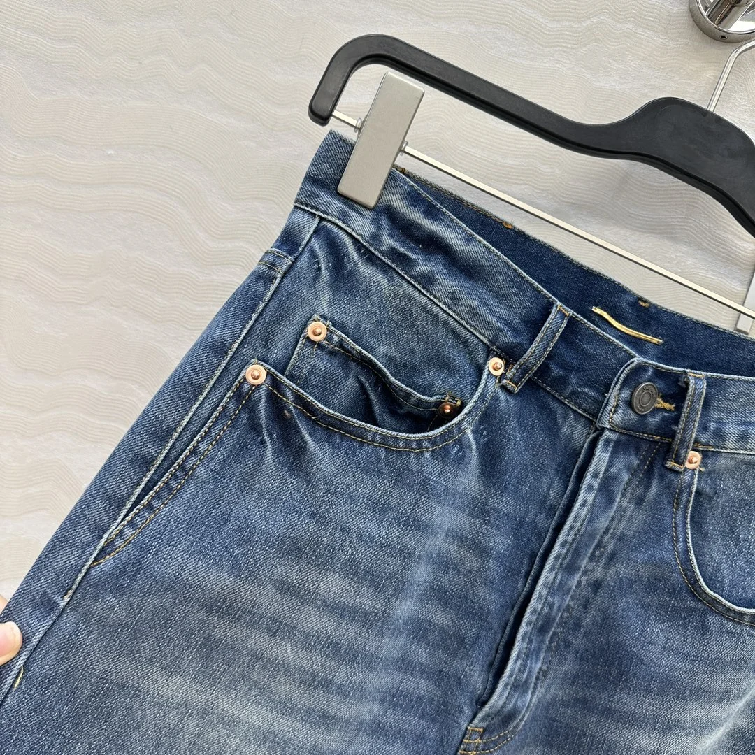 SAINT LAURENT Trousers Organic Cotton Denim Blue XS-L C20202609061255 - Image 5