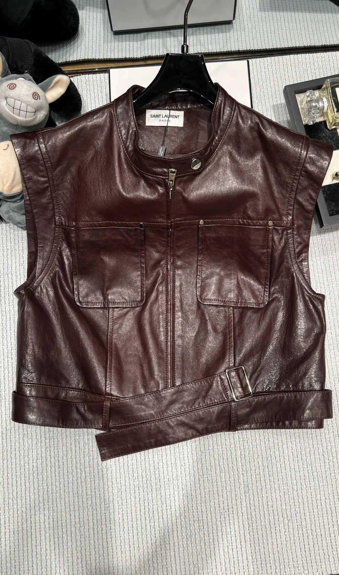 SAINT LAURENT Vests Brown S-L D95202609063068