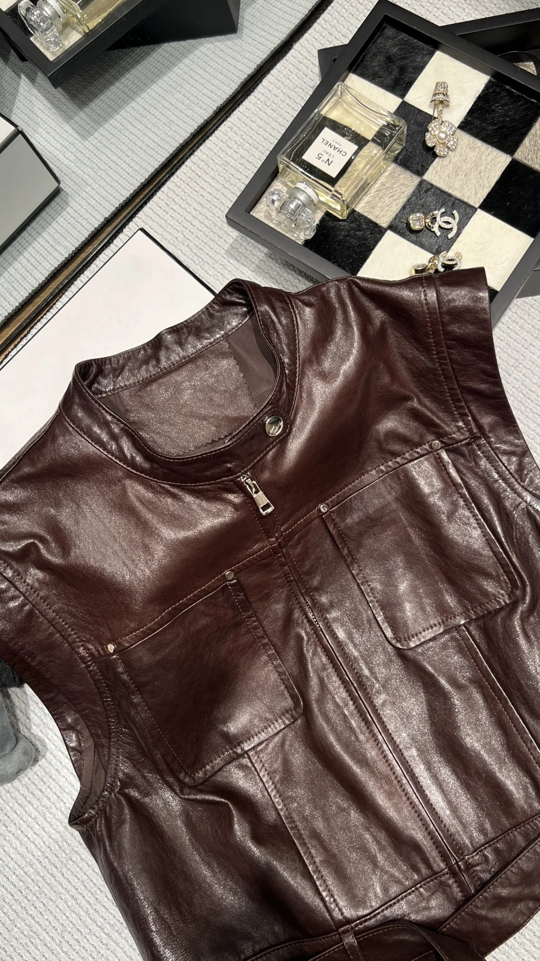 SAINT LAURENT Vests Brown S-L D95202609063068 - Image 2