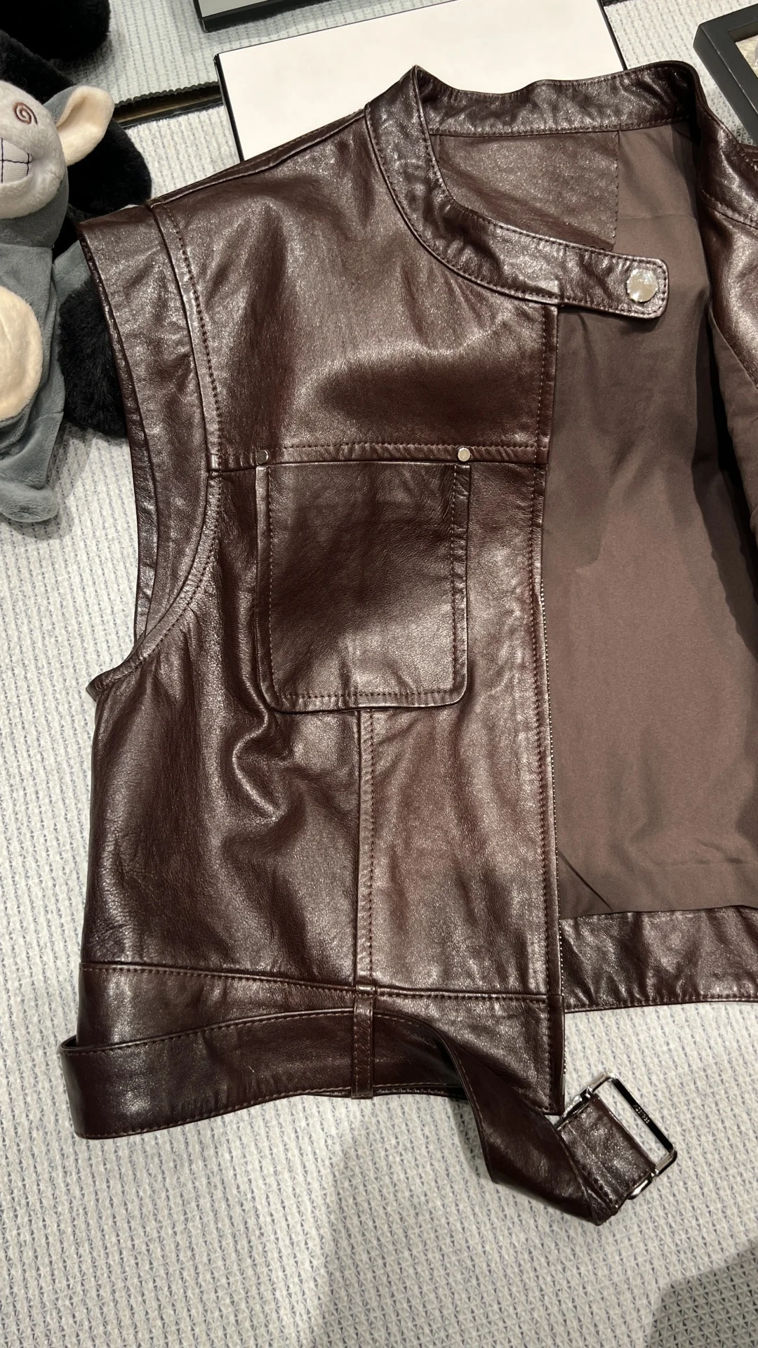 SAINT LAURENT Vests Brown S-L D95202609063068 - Image 5