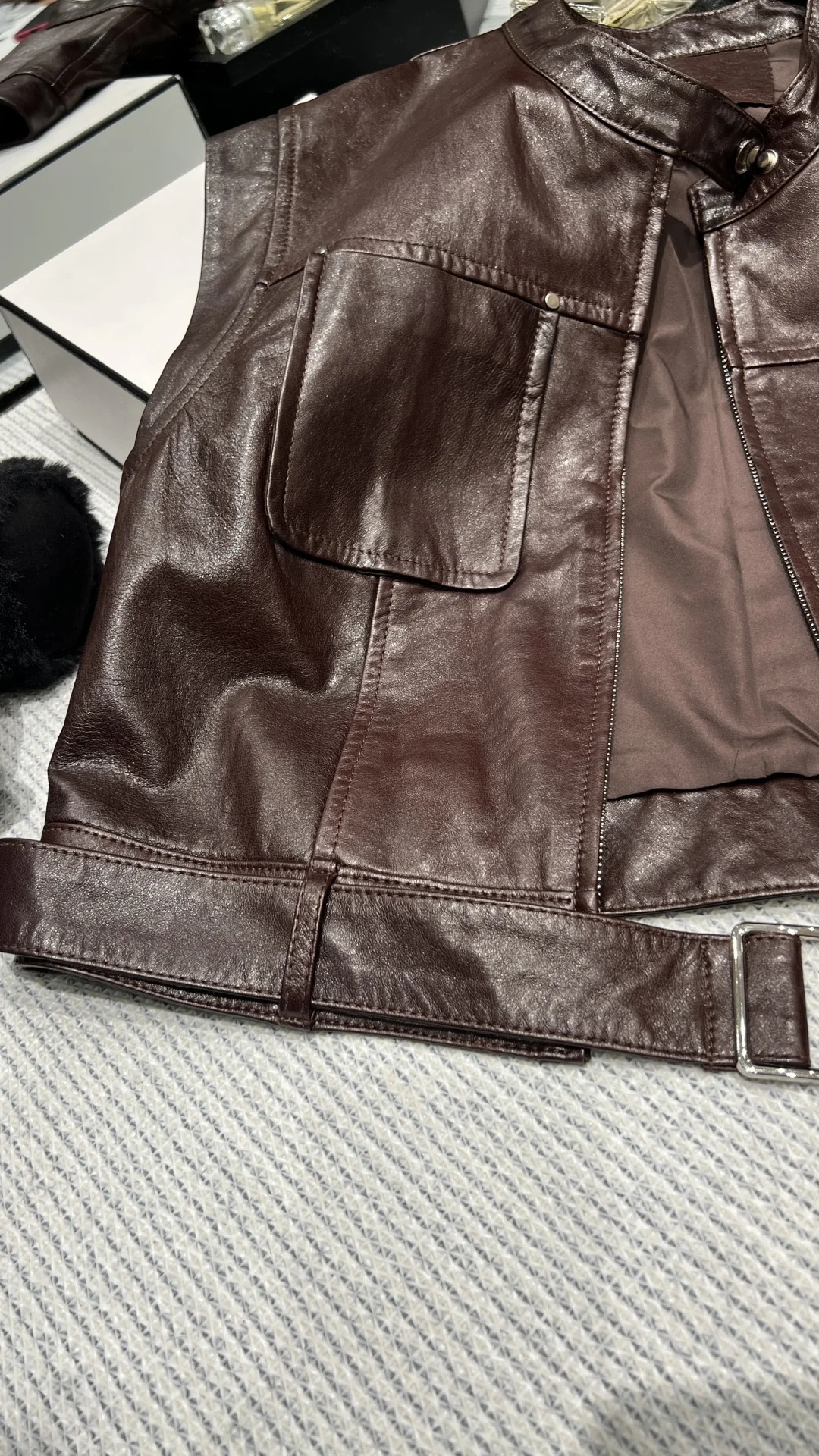 SAINT LAURENT Vests Brown S-L D95202609063068 - Image 7