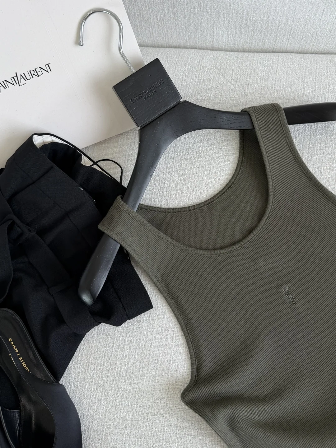 SAINT LAURENT Vests Khaki S-L A65202609061047 - Image 2