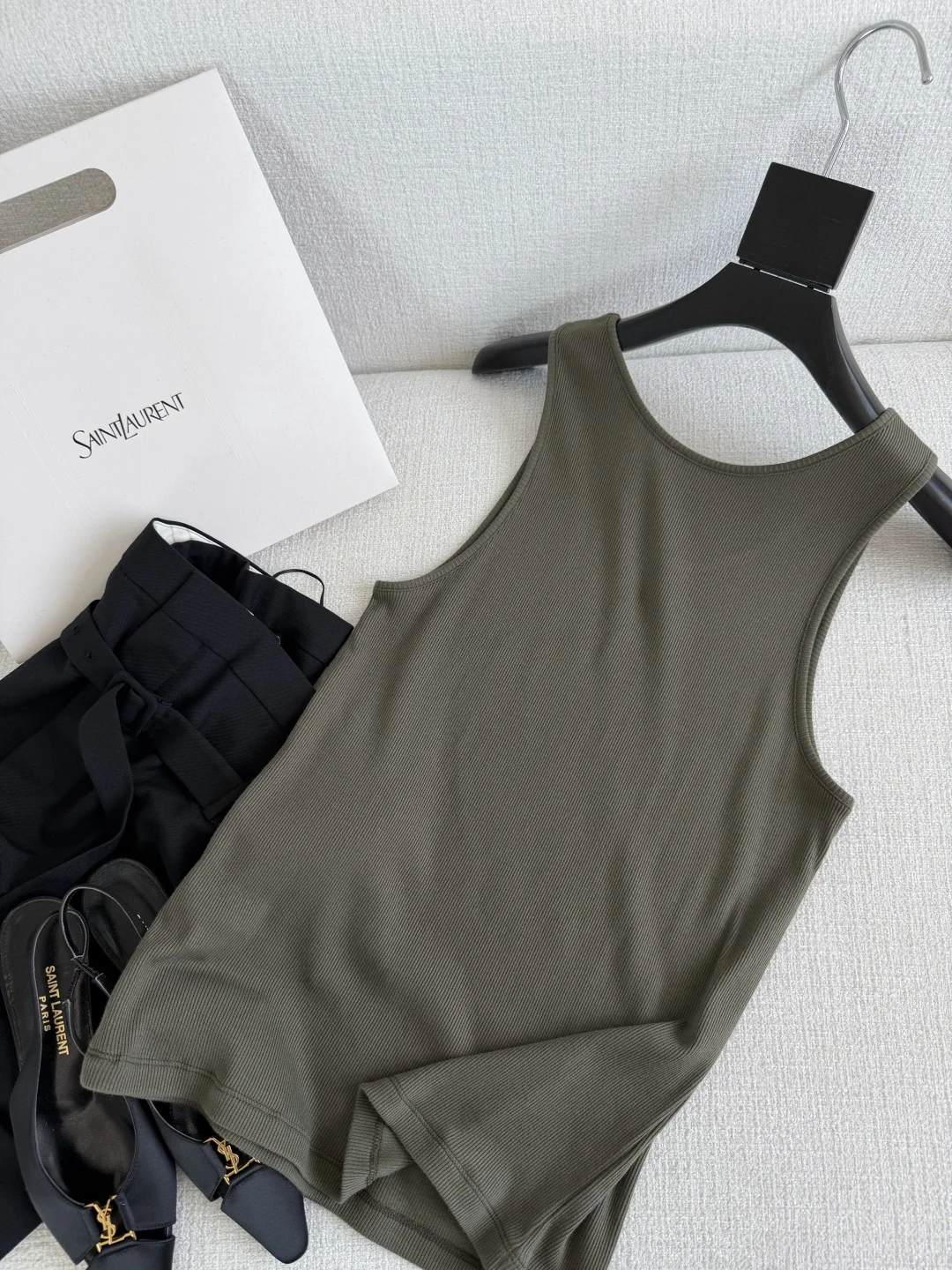 SAINT LAURENT Vests Khaki S-L A65202609061047 - Image 7