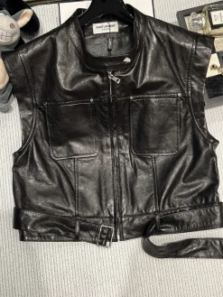 SAINT LAURENT Vests Sheep Leather Black S-XL D95202609063069