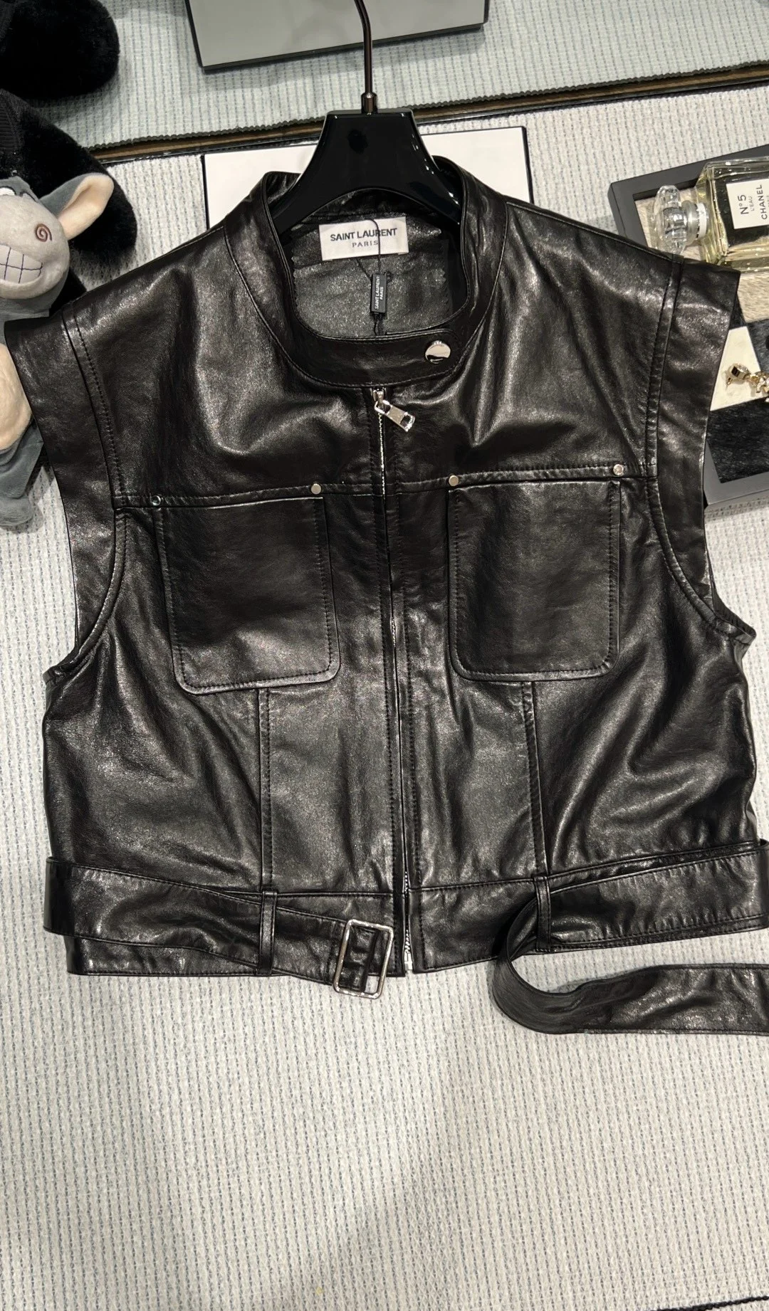 SAINT LAURENT Vests Sheep Leather Black S-XL D95202609063069