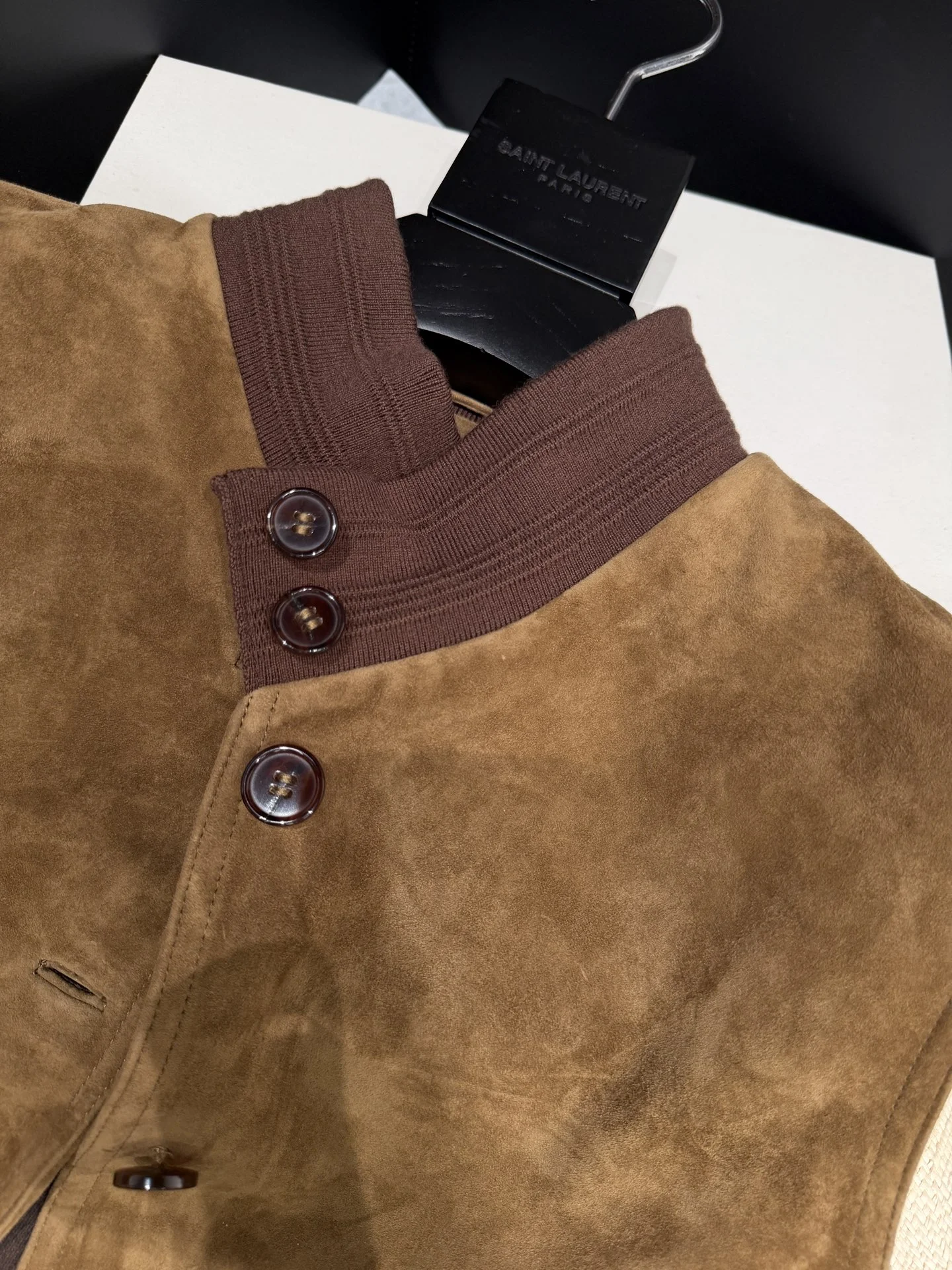SAINT LAURENT Vests Suede Brown S-L A160202609063073 - Image 4