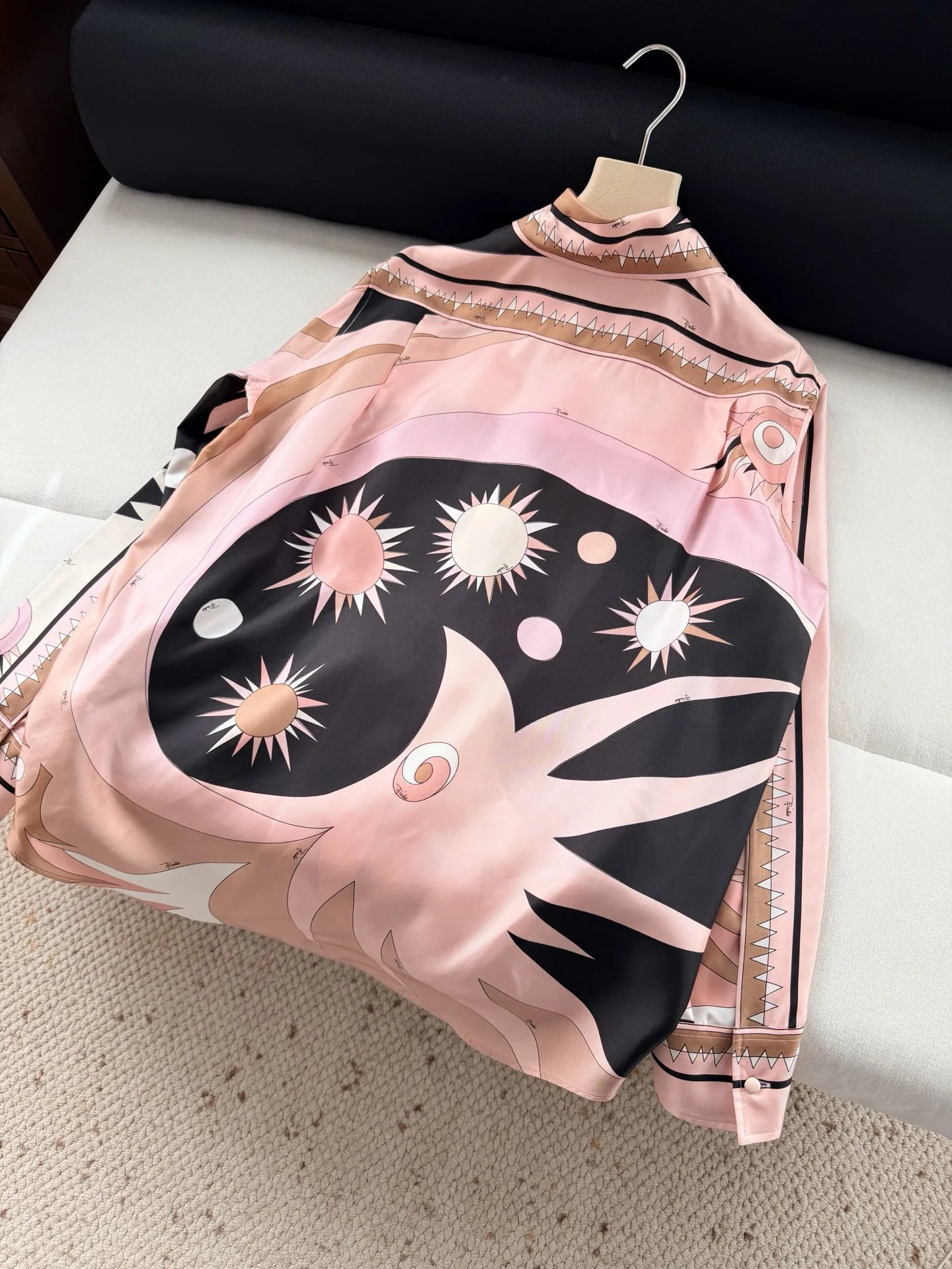 STELLA Shirts Silk Pink-Black 36-42 F90202609060989 - Image 9