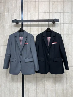 THOM BROWNE Jackets Grey-Black S-M-L C25202609061615