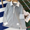 THOM BROWNE Polos Grey-White S-L B65202609062782