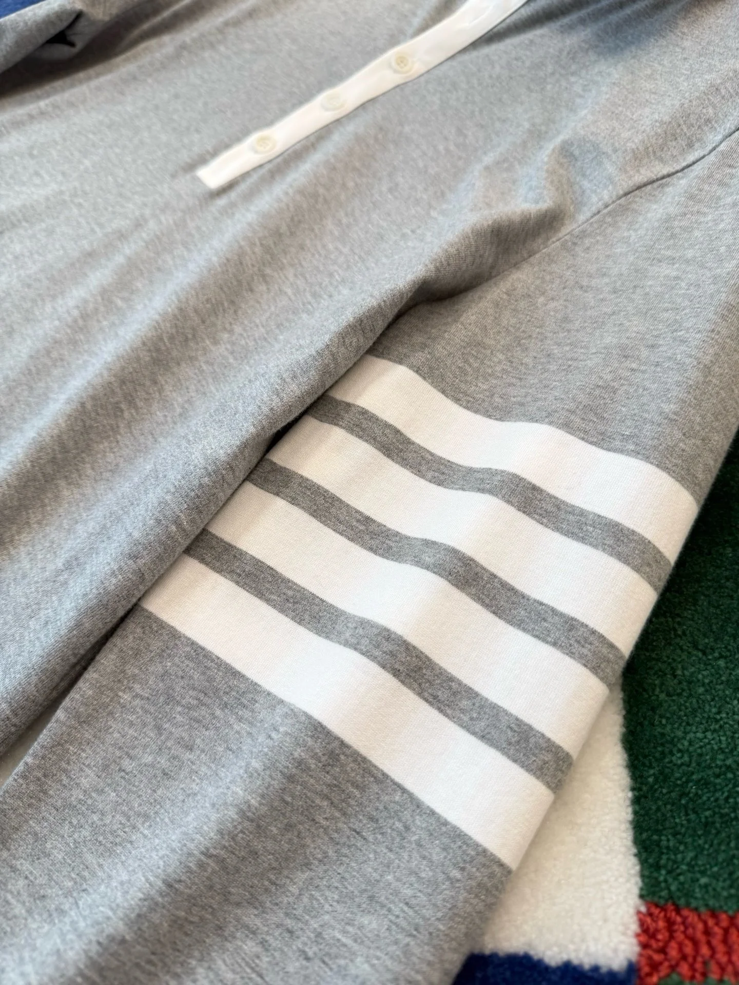 THOM BROWNE Polos Grey-White S-L B65202609062782 - Image 8