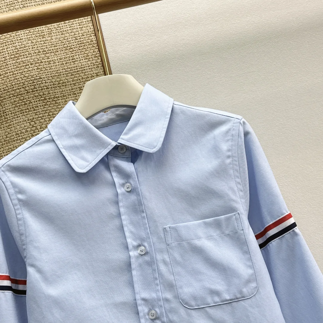 THOM BROWNE Shirts Blue-Red-White S-L B35202609060501 - Image 3