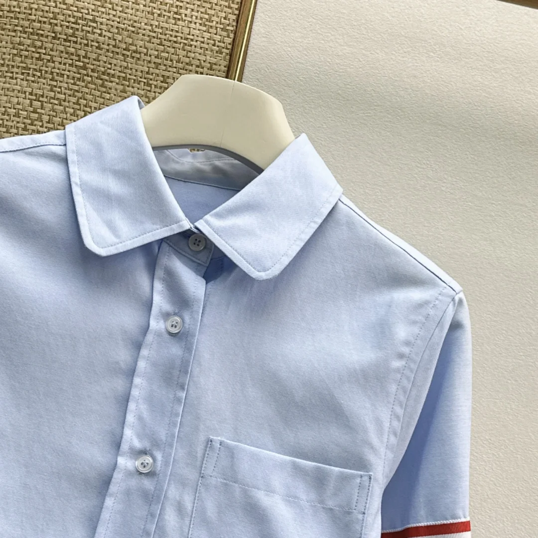 THOM BROWNE Shirts Blue-Red-White S-L B35202609060501 - Image 4