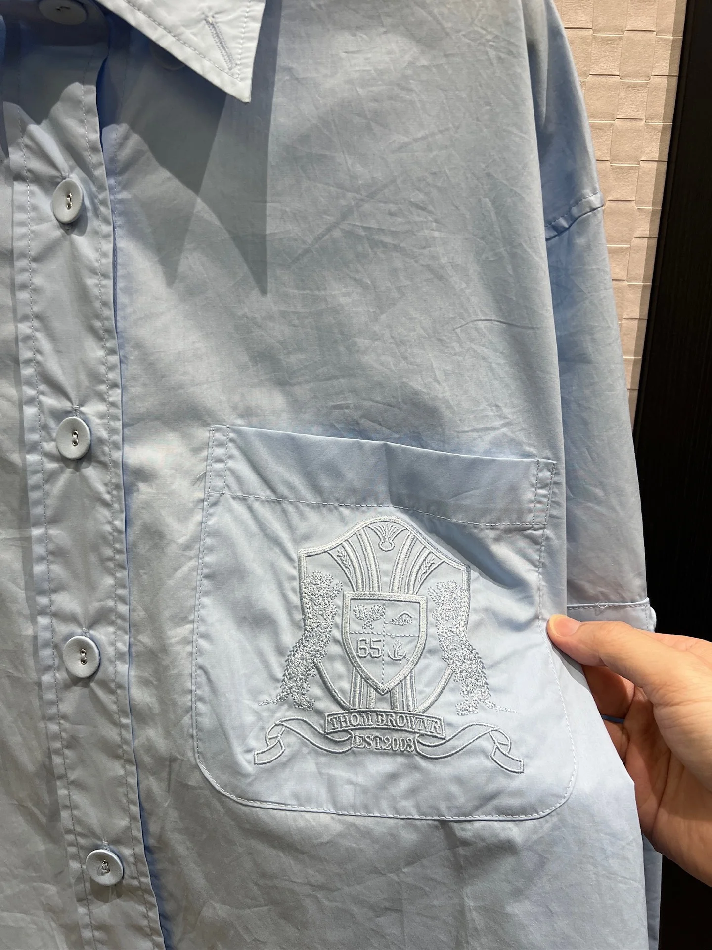 THOM BROWNE Shirts Blue S-L B90202609062813 - Image 3