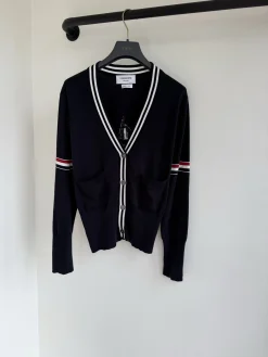 THOM BROWNE Sweaters Black-White-Red S-L C00202609063605