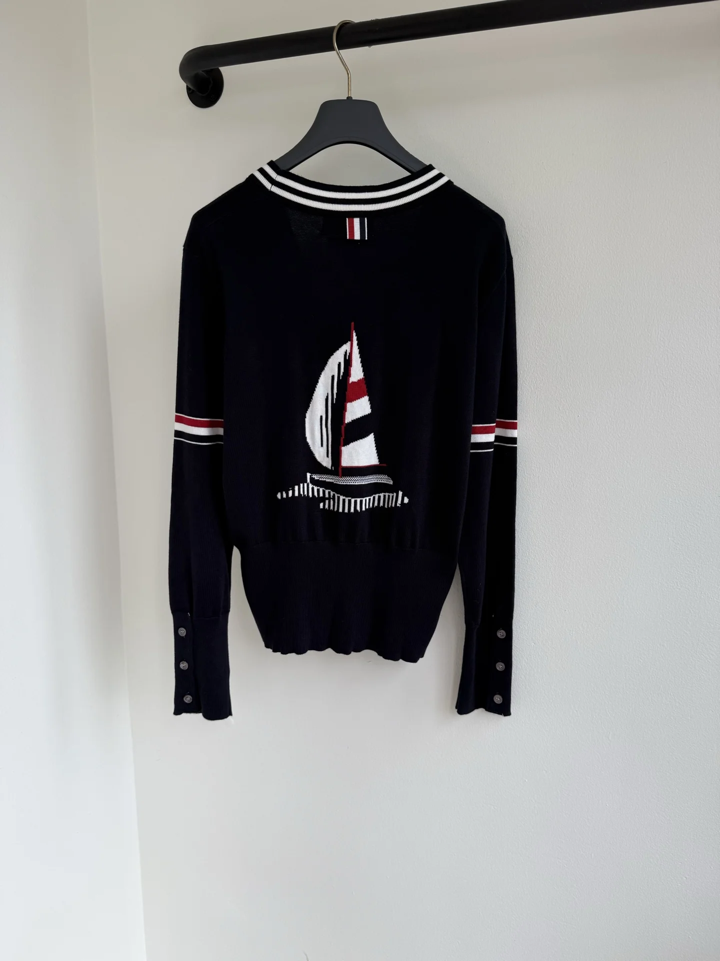 THOM BROWNE Sweaters Black-White-Red S-L C00202609063605 - Image 3