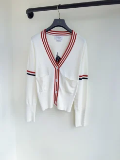 THOM BROWNE Sweaters White-Red S-L C00202609063606
